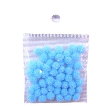 手芸用 カラー梵天 ぼんてん col.6 水色 約8ミリ 50個入 通販