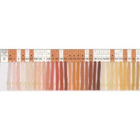 FTC コロナゴールド スパンミシン糸 60番 3000m col.359〜45