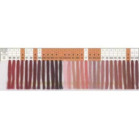 FTC コロナゴールド スパンミシン糸 80番 3000m col.88〜86