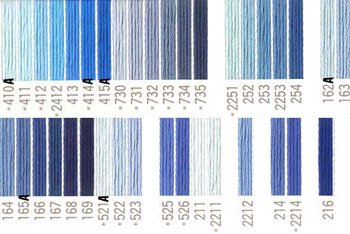 コスモ刺繍糸 25番 青系 国産刺繍糸