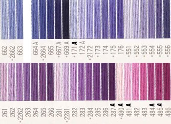 コスモ刺繍糸 25番 紫系 国産刺繍糸