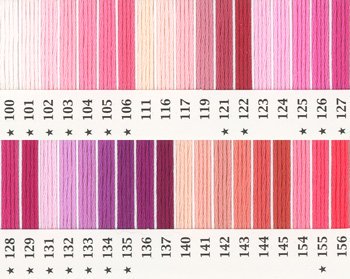 オリムパス刺繍糸 25番 ピンク・赤系 1