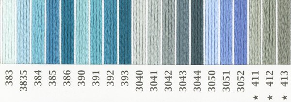 オリムパス刺繍糸 25番 青・水色系 2 の参考画像1