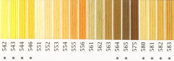 オリムパス刺繍糸 25番 黄色・橙色系 1 の参考画像2