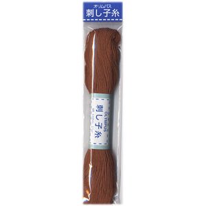 オリムパス 刺し子糸 茶色 col.3　20m