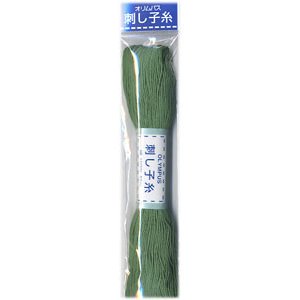 オリムパス 刺し子糸 草色 col.7　20m