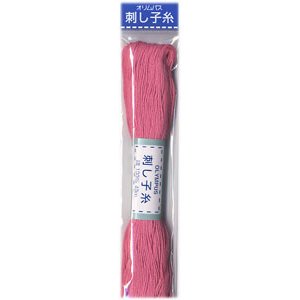 オリムパス 刺し子糸 ピンク col.13　20m