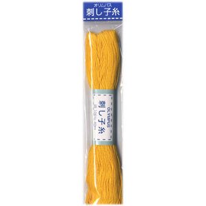 オリムパス 刺し子糸 黄色 col.16　20m