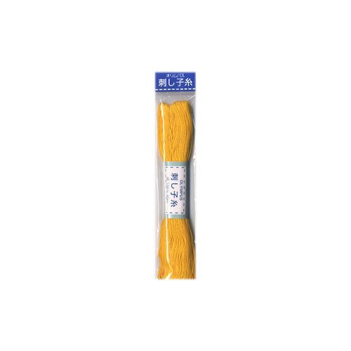 オリムパス 刺し子糸 黄色 col.16　20m 【参考画像1】