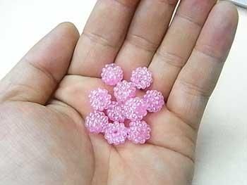 島村SH ベリービーズ 10mm col.3 オーロラ ピンク