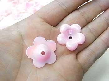 ニューフラワービーズ 25mm col.14 オーロラ ピンク系