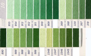 DMC刺繍糸 5番 緑・黄緑色系 2