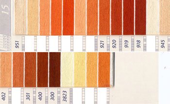 DMC刺繍糸 5番 黄・橙色系 3