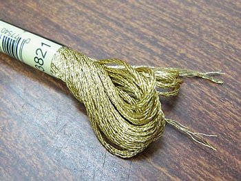 DMC ラメ刺繍糸 金 ゴールド 25番糸 E3821