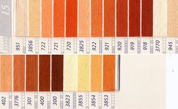DMC 刺繍糸セット 25番 col.951〜3853x各1束 22色セット 黄・橙色系 3
