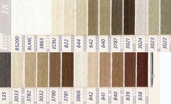 DMC 刺繍糸セット 25番 col.B5200〜838x各1束 25色セット 茶・白黒系 2