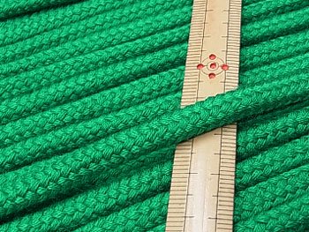 アクリルコード スピンドル紐 緑 太さ約7ｘ4mm 1反約25m