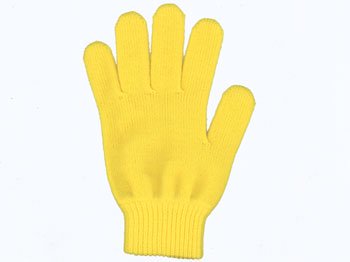 ■廃番■ 特価 アクリル カラー手袋 黄色