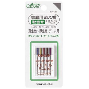 クロバー 37-170 家庭用ミシン針 取り合わせ 5本入×5袋セット 通販