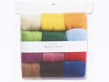 ハマナカ羊毛 ウールキャンディ12色セット ベーシックセレクション H441-122-1