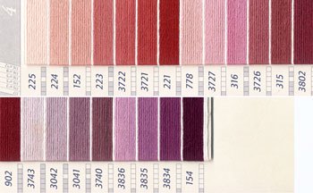 DMC刺繍糸 25番 ピンク・赤色系 4