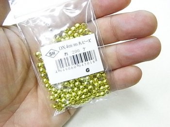 島村SH 丸ビーズ DX 4mm 1箱（20袋） 金