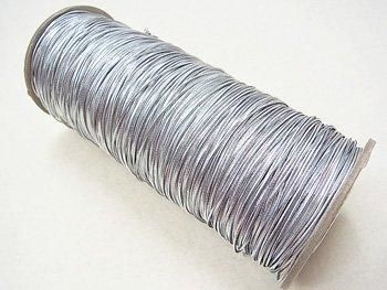 金天馬 細丸ゴム 銀 ボビン巻 #28 直径約1mm 300m乱 KW11415