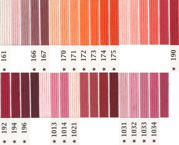 オリムパス刺繍糸 5番 ピンク・赤系 2