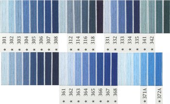 オリムパス刺繍糸 5番 青・水色系 1