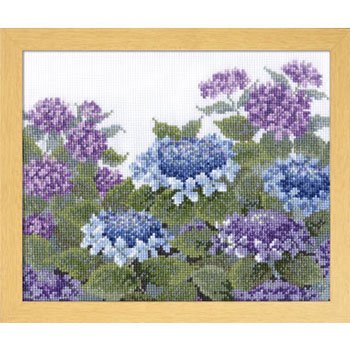 クロスステッチ　刺繍キット　紫陽花