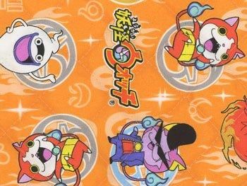 妖怪ウォッチ キャラクターキルティング生地 オレンジ 通販 手芸の店 もりお 妖怪ウォッチ キャラクターキルティング生地 オレンジ 通販 手芸の店 もりお