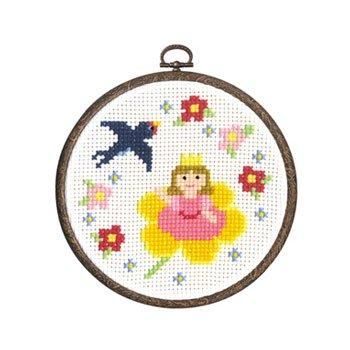 オリムパス 刺繍キット クロスステッチ おしゃれフープ付 おやゆび姫 7363 通販 手芸の店 もりお
