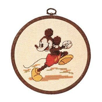 □廃番□ オリムパス 刺繍キット おしゃれフープ付 ミッキー