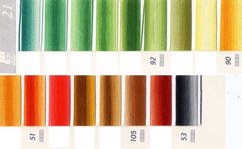 DMC 刺繍糸セット 5番 col.92〜53x各1束 5色セット ミックス系 2