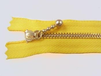 YKK 3G 玉付きファスナー 30cm ゴールド col.504 黄色
