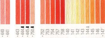 コスモ 刺繍糸セット 25番 col.440～147x各1束 19色セット
