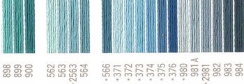 コスモ 刺繍糸セット 25番 col.898〜984x各1束 21色セット グリーン系 2