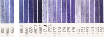 コスモ 刺繍糸セット 25番 col.662〜556x各1束 21色セット 紫系 1