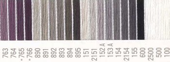 コスモ 刺繍糸セット 25番 col.763〜100x各1束 21色セット 黒・白系 2