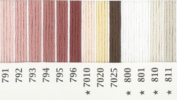 オリムパス 刺繍糸セット 25番 col.791〜811x各1束 13色セット 茶・白黒系 2-1