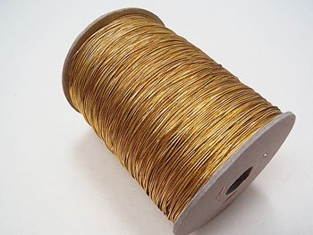 ラメゴム 極細 ゴールド 金 直径約0.9mm 大巻・ボビン巻 300m乱