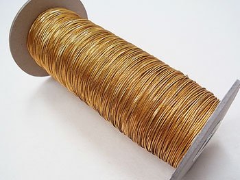 ラメゴム 細 ゴールド 金 直径約1mm 大巻・ボビン巻 300m乱