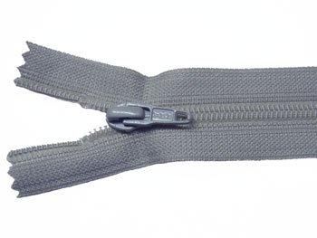 YKK 25FK フラットニットファスナー 20cm col.195 濃ねずみ色