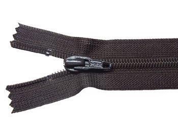 YKK 25FK フラットニットファスナー 30cm col.916 黒茶