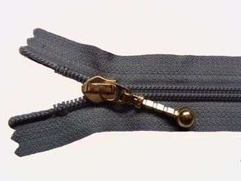 YKK 5CN 玉付きコイルファスナー 30cm col.578 濃グレー