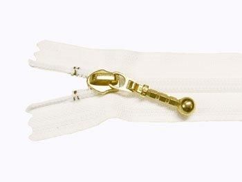 YKK 玉付き コイル巻きファスナー 50cm col.571 薄ベージュ