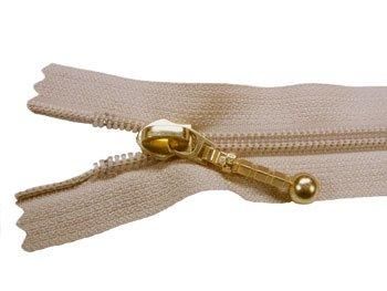 YKK 玉付き コイル巻きファスナー 50cm col.573 濃ベージュ