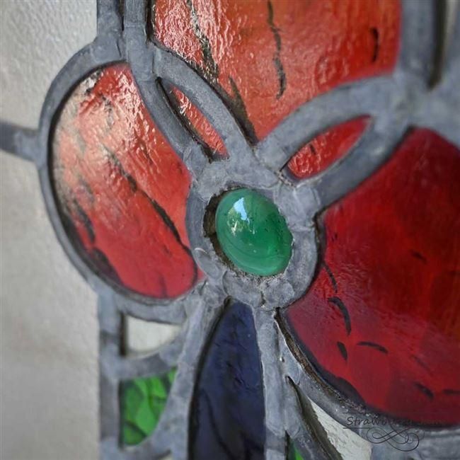 L3506-95-1 英国アンティーク ステンドグラス 窓枠 建材 インテリア