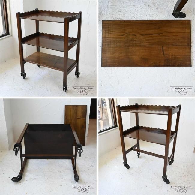 L3501-93 英国アンティーク オーク ワゴン 収納 トローリー イギリス L3501-93 英国アンティーク オーク ワゴン 収納 トローリー イギリス