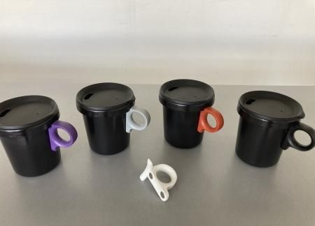 Amazon｜ovject ほうろうフックマグ 360ml 4個SET グレー(取っ手